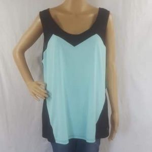 Livi Active Blue Mesh Workout Top size 18